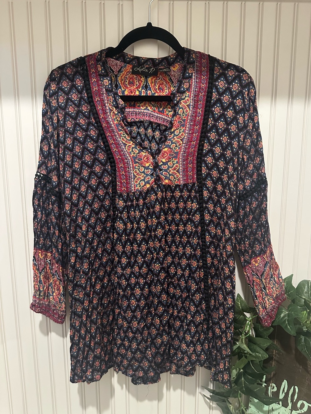 Lola P Boho Printed Tunic Top | Size M | Perfect Condition ✨